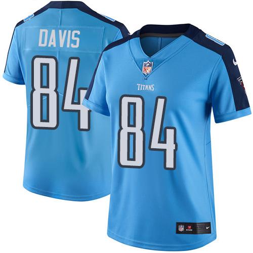 2019 Women Tennessee Titans #84 Davis light blue Nike Vapor Untouchable Limited NFL Jersey->women nfl jersey->Women Jersey